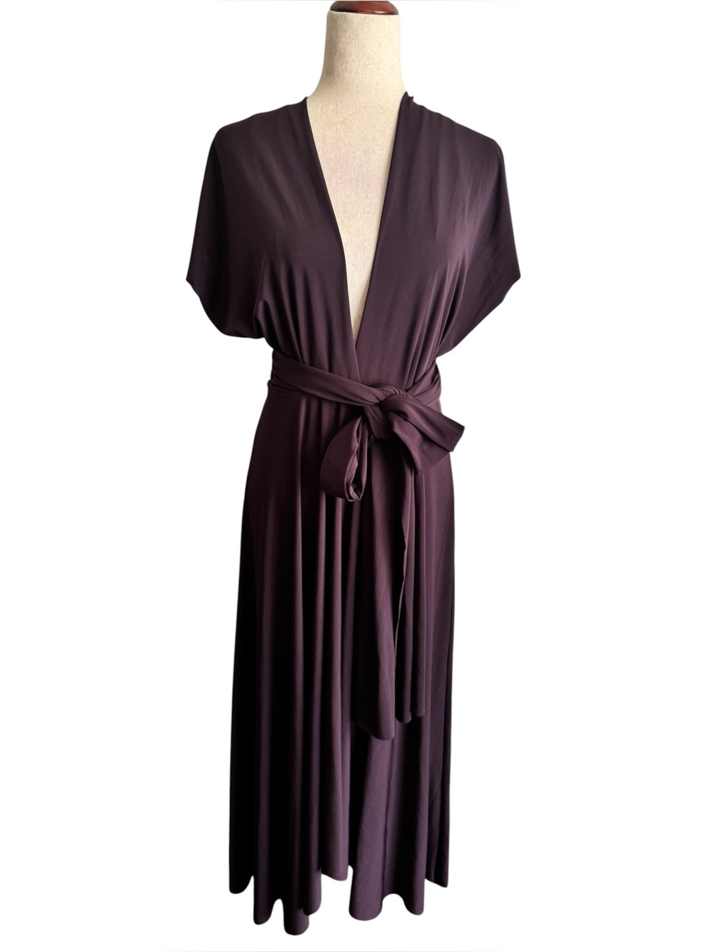 Moda International Deep Plum Convertable Infinity Strap Dress